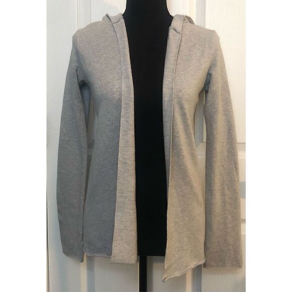 Grey Modal Supima Cardigan Hoodie Size Small - Picture 1 of 4